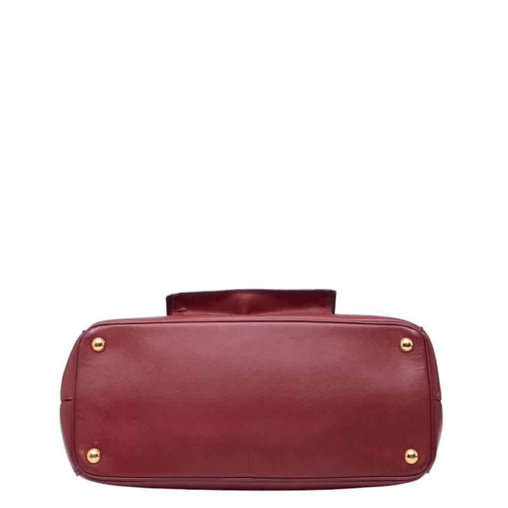 PRADA Red Leather Saffiano Shoulder Bag - Picture 3 of 16
